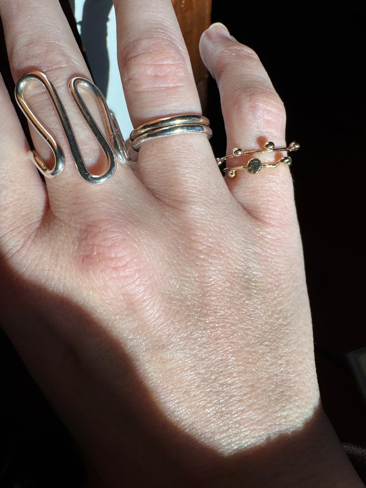 Gold Solar System Ring