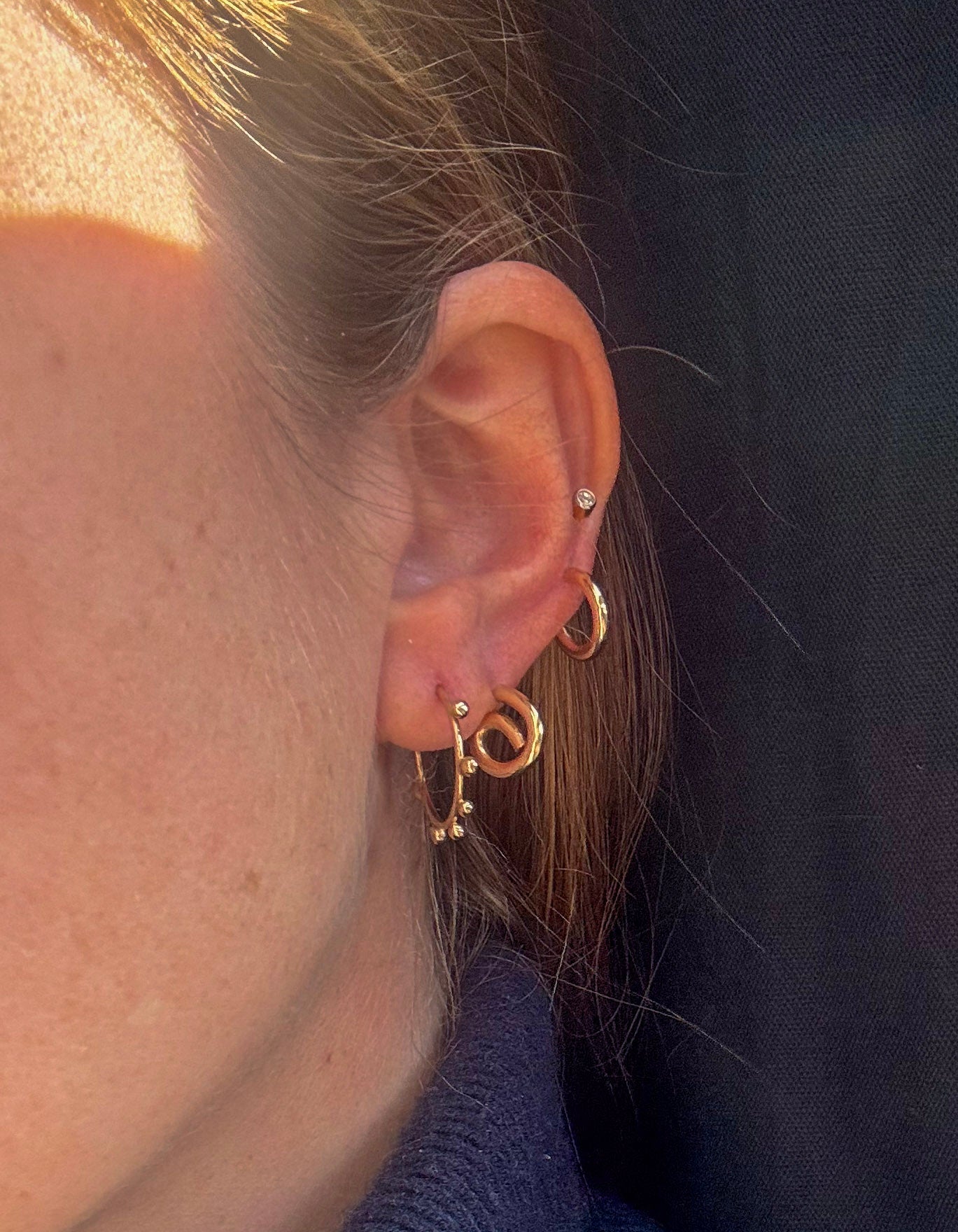 Gold Sunshine Hoops