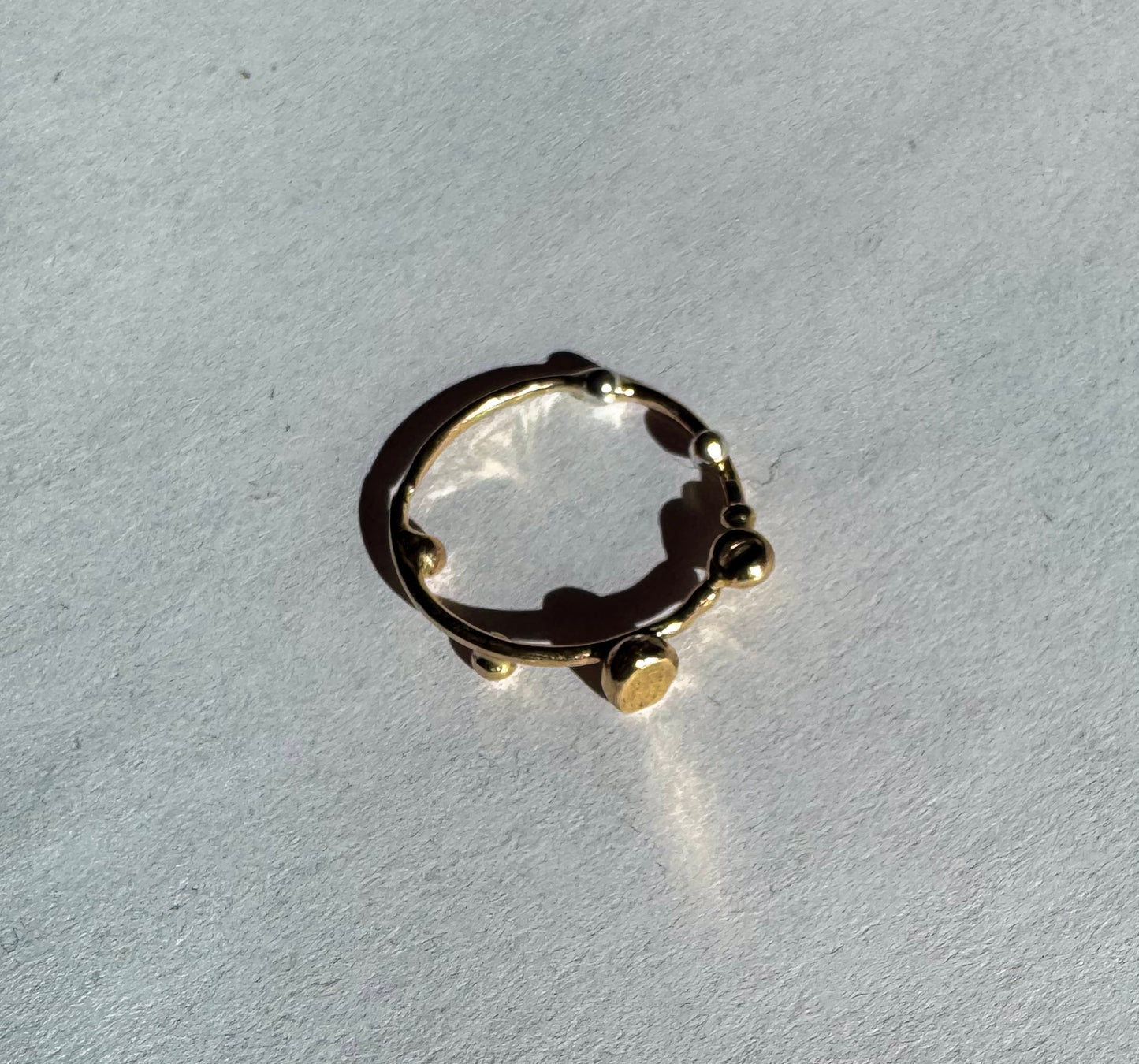 Gold Solar System Ring